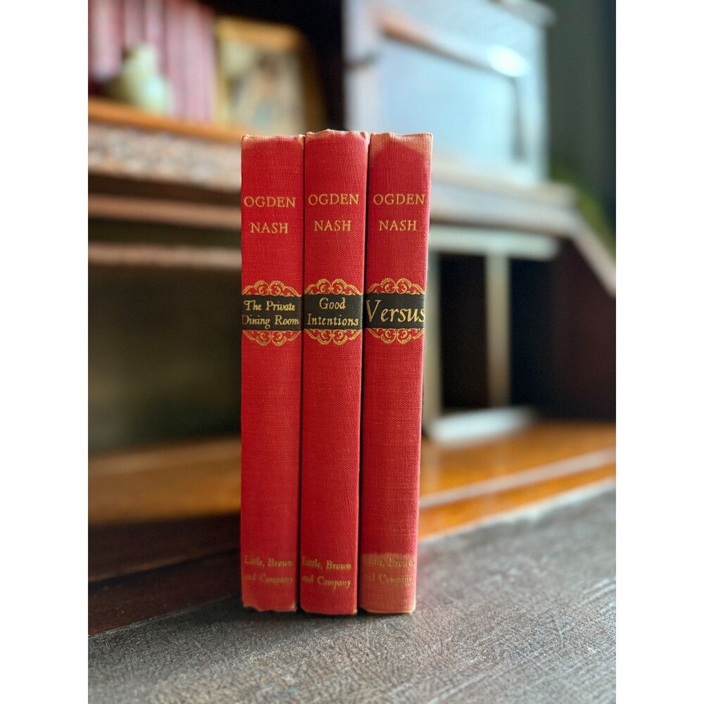 Set of 3 - Vintage Ogden Nash Books, 1953